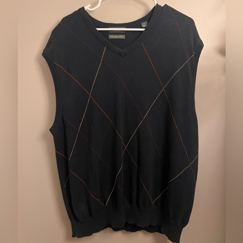 Navy blue vintage sweater vest